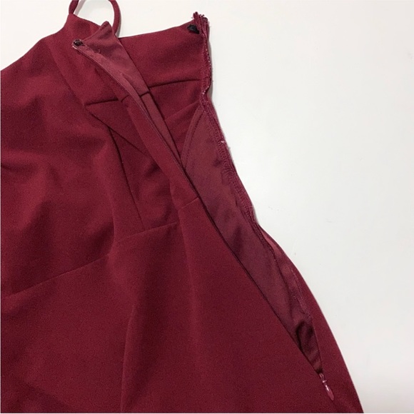 LULUS All My Loving Wine Red Knotted Mermaid Maxi Dress Large - Picture 7 of 13